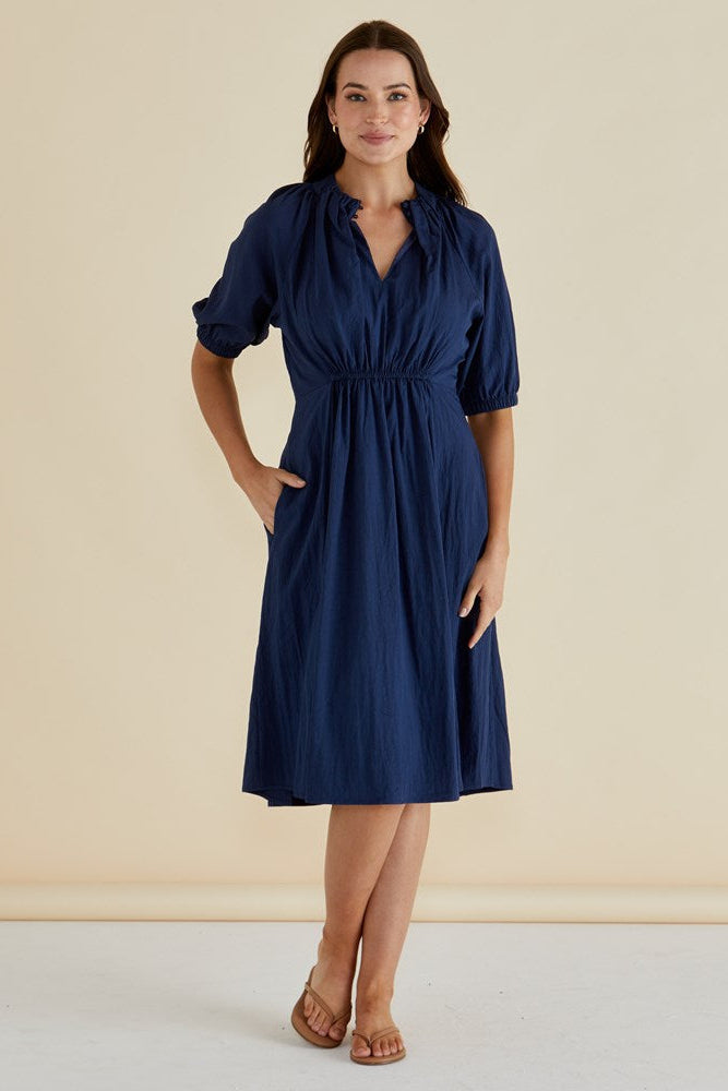 Emery Dress - Navy Blue