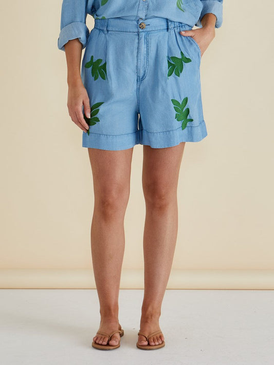 Daria Lyocell Short - Leaf Mid Wash