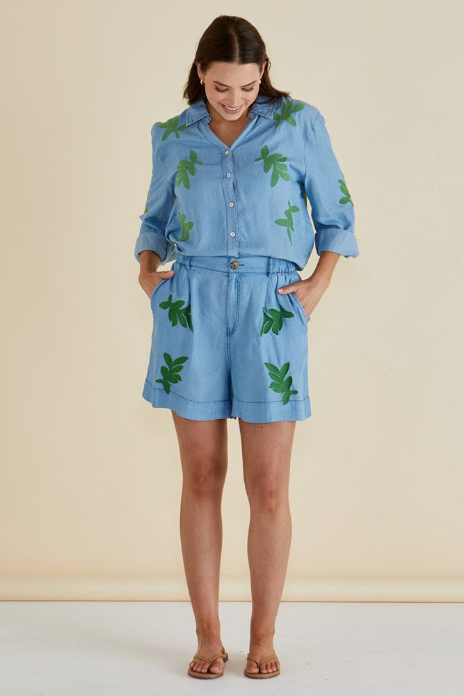 Daria Lyocell Short - Leaf Mid Wash