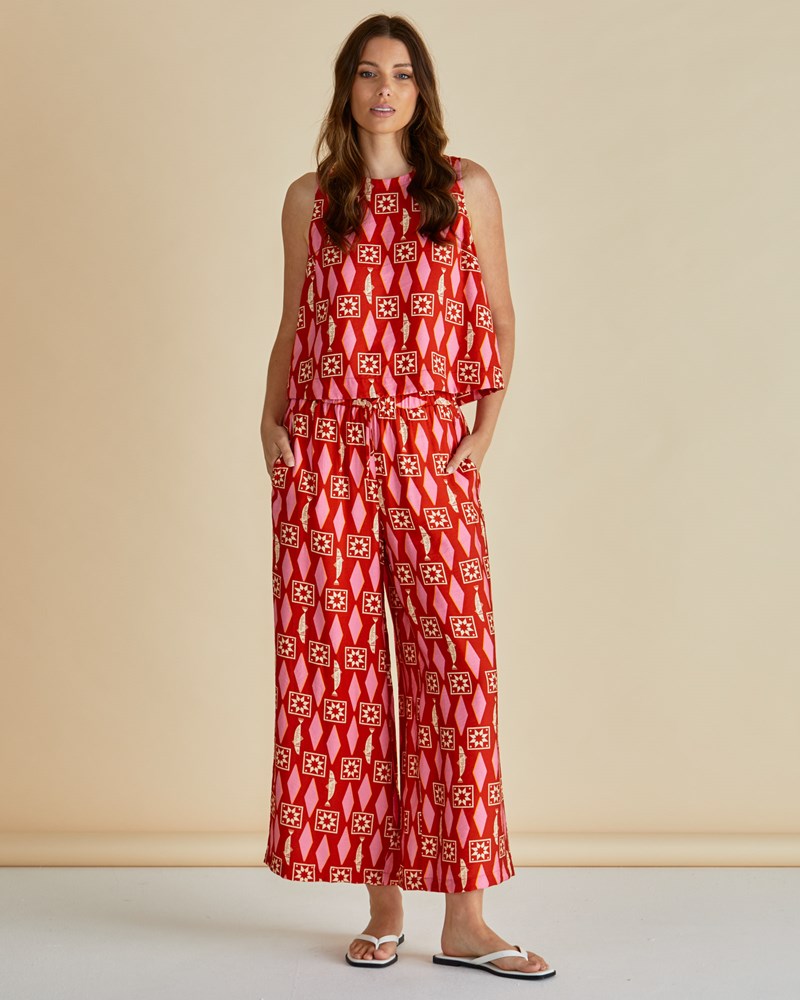 Copacabana Relax Pant - Sardinia Geo Print