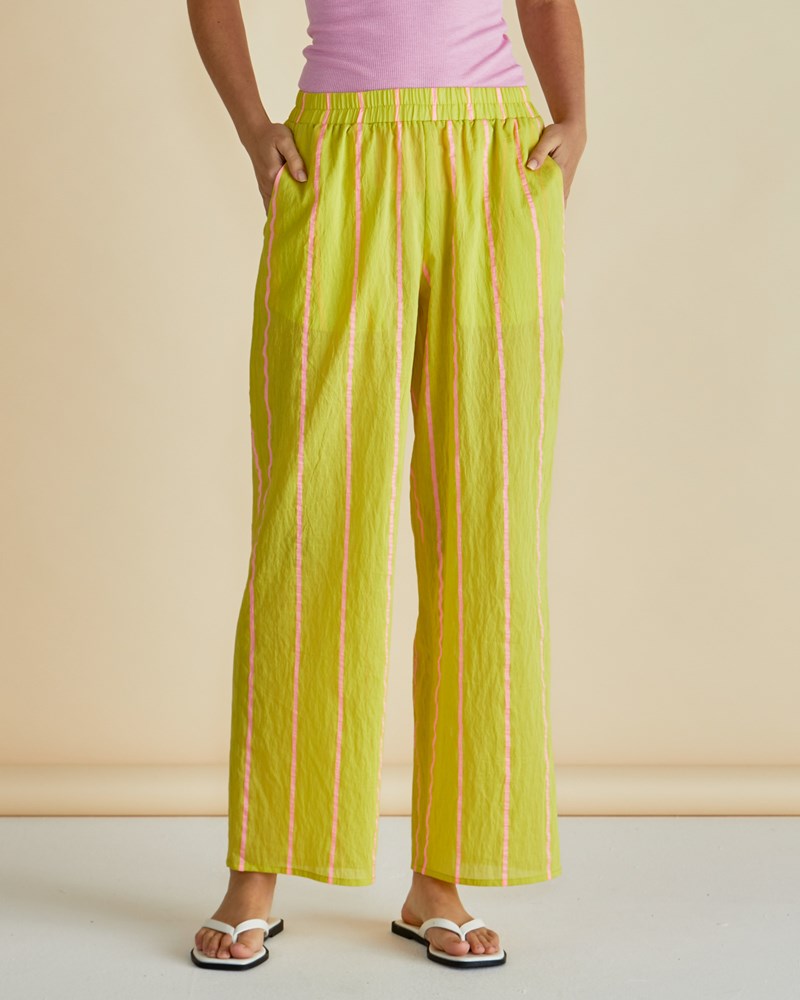 Hayman Pant - Yellow/Pink Stripe