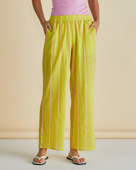 Hayman Pant - Yellow/Pink Stripe