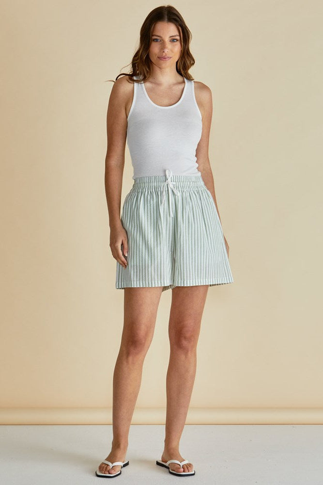 Jovie Shorts - Green Stripe