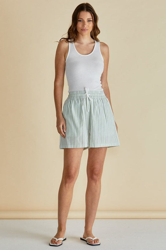 Jovie Shorts - Green Stripe