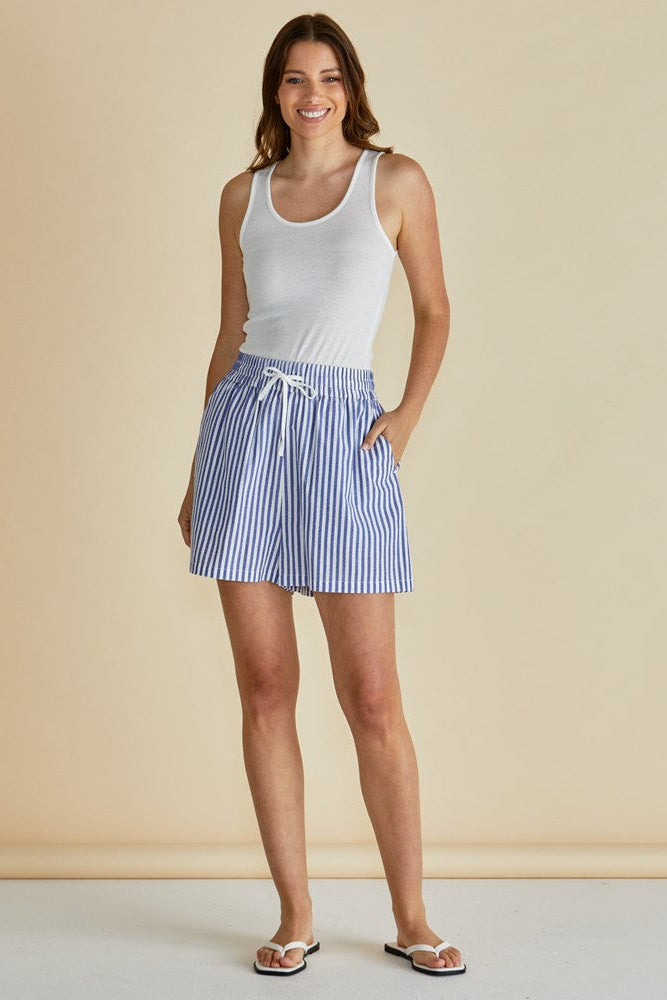 Jovie Shorts - Navy Stripe