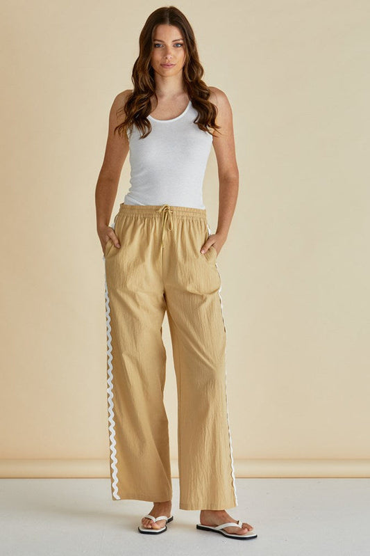 Georgie Pants - Beige Ric Rac