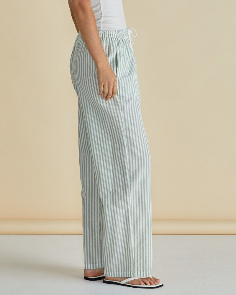 Georgie Pants - Green Stripe