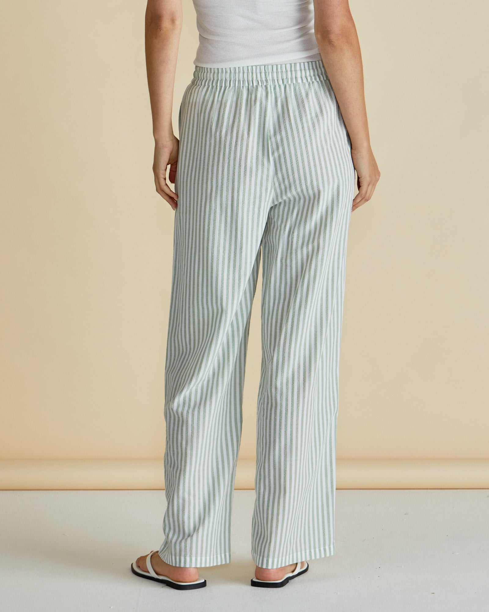 Georgie Pants - Green Stripe