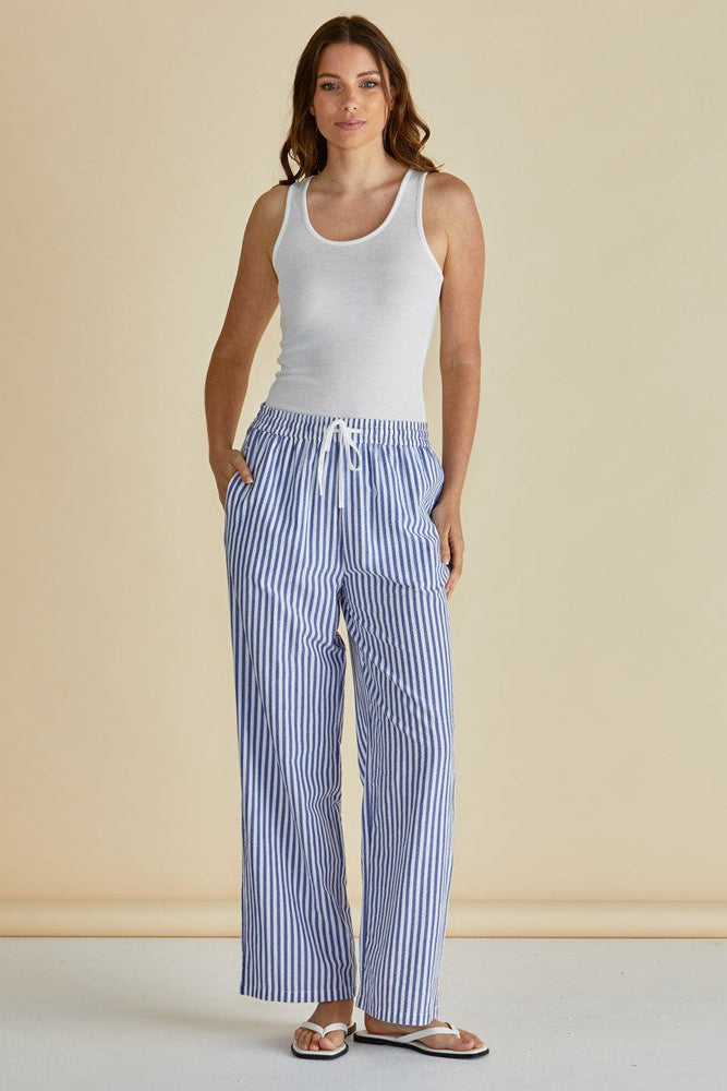 Georgie Pants - Navy Stripe