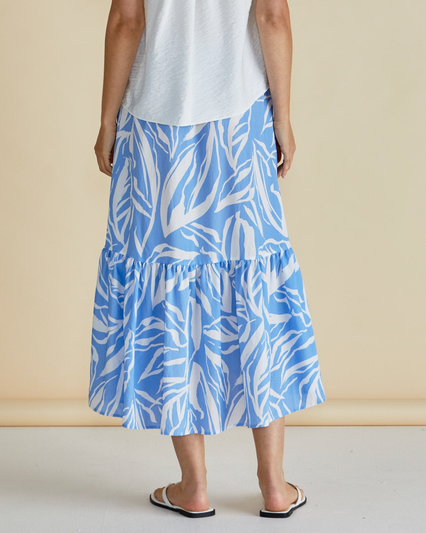 Maggie Skirt - Blue Abstract Print