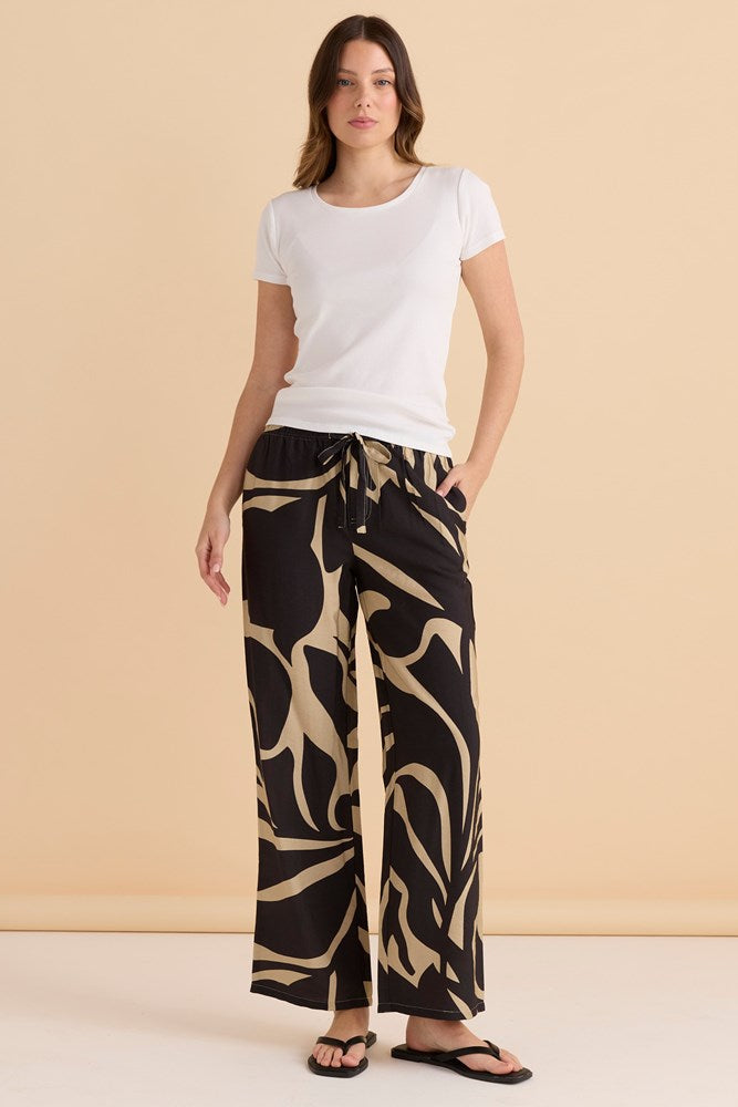 Sutton Relax Pant - Monochrome Floral
