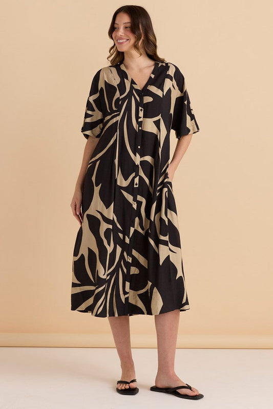 Camille Dress - Monochrome Floral
