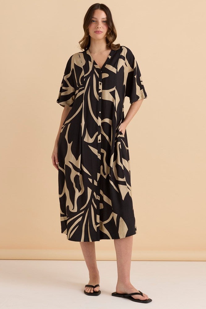 Camille Dress - Monochrome Floral
