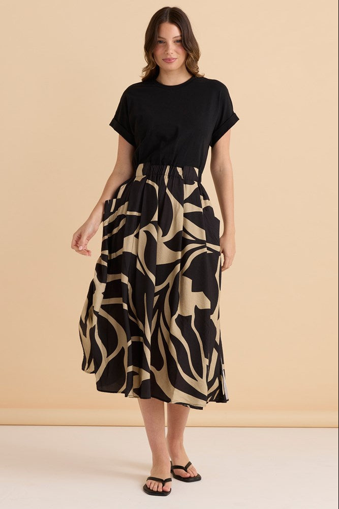 Ayden Dress - Monochrome Floral