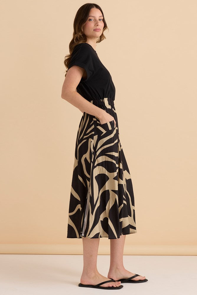 Ayden Dress - Monochrome Floral