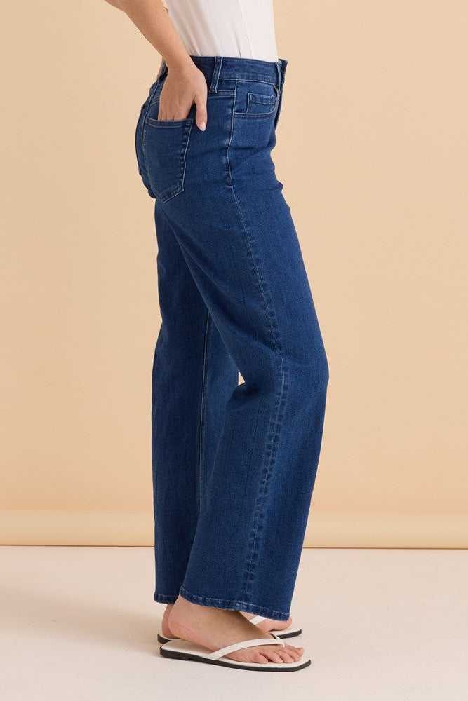Straight Leg Jean - Dusty Blue