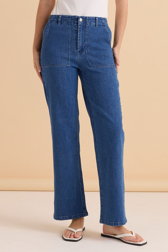 Relax Worker Jean - Vintage Blue