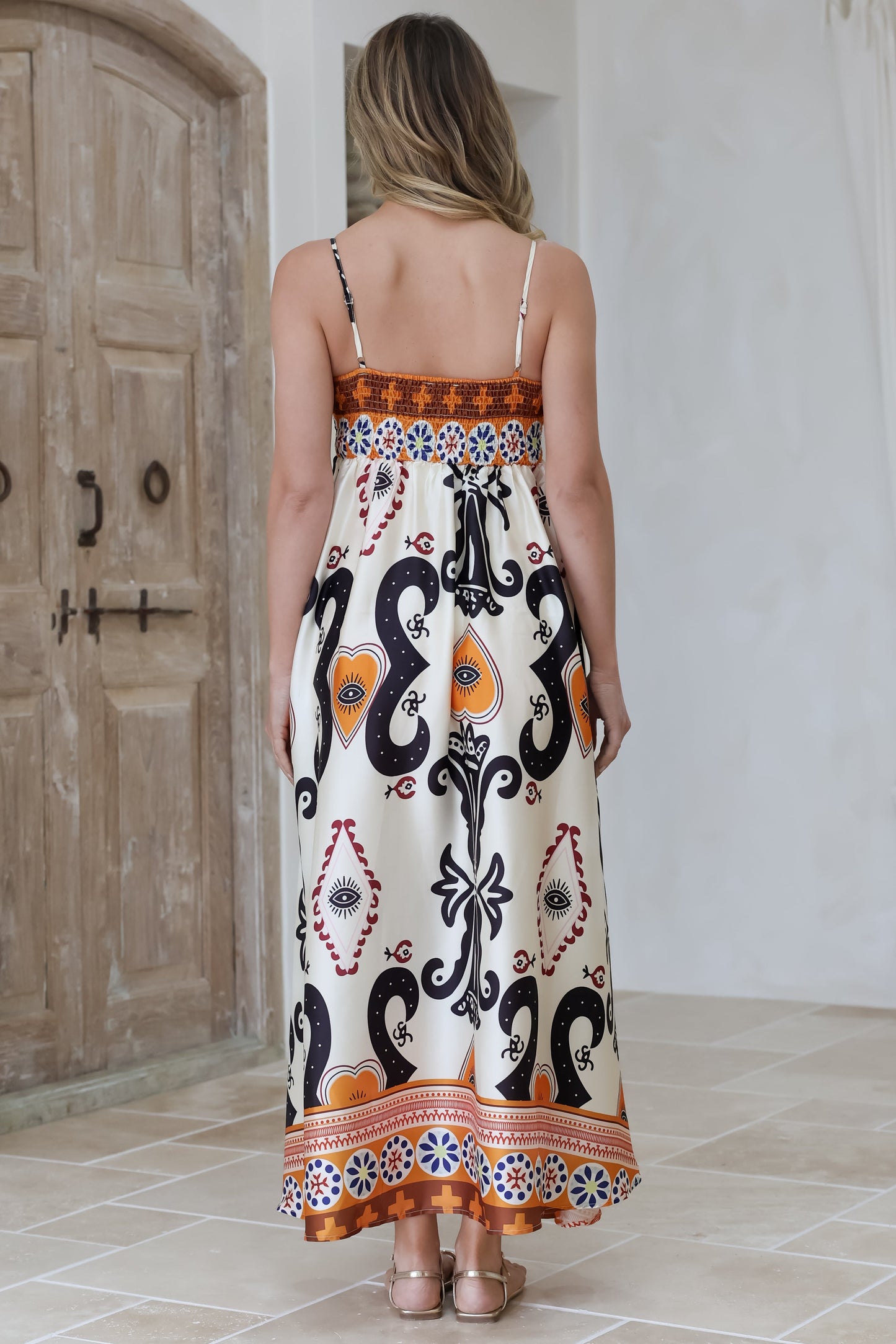 Bonita Maxi Dress - Spaghetti Strap Sun Dress in B