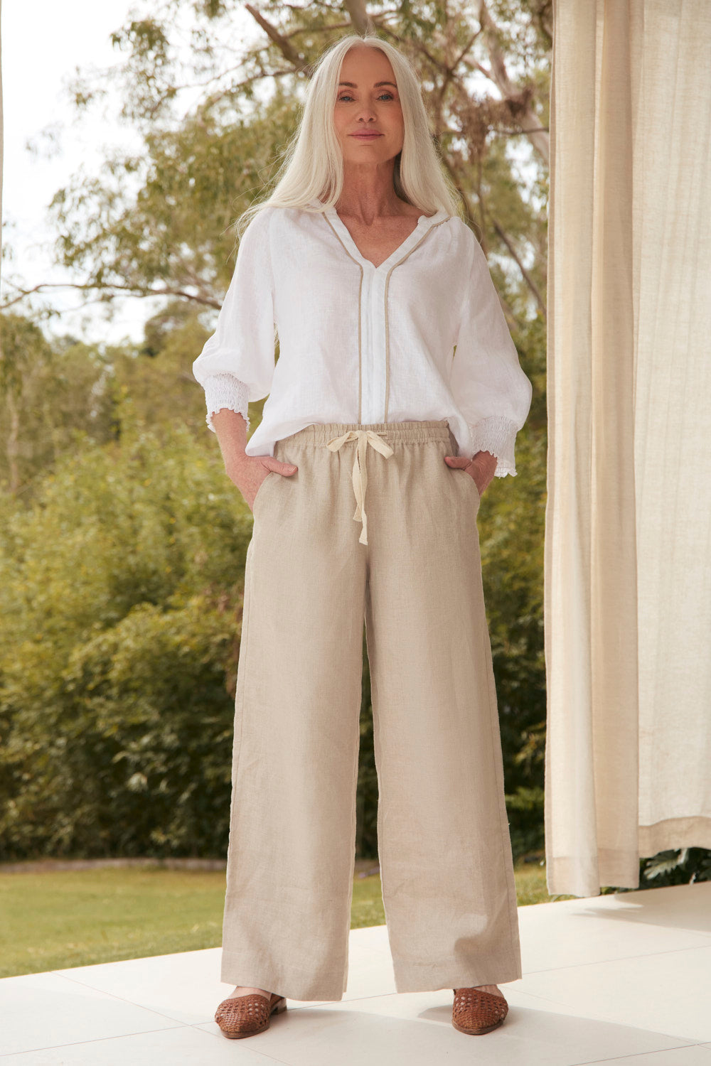 Breezy Linen Relaxed Pant in Natural
