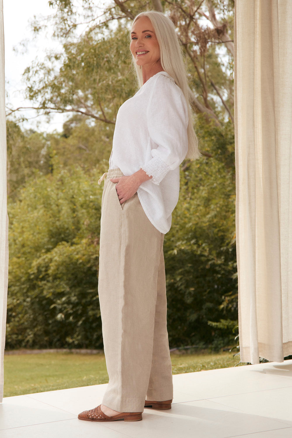 Breezy Linen Relaxed Pant in Natural