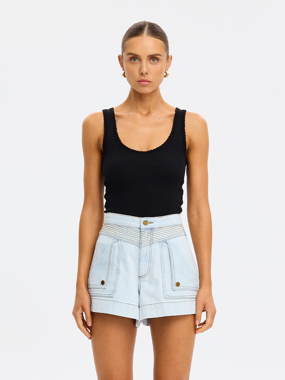 Celene Denim Short - Pale Blue