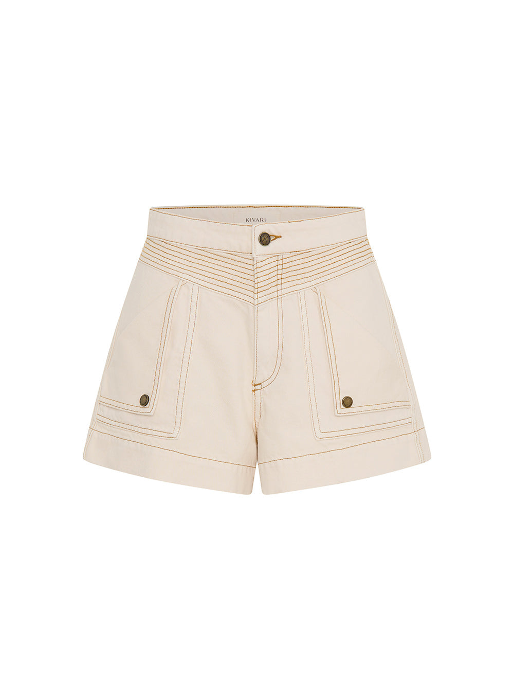 Celene Denim Short - Cream