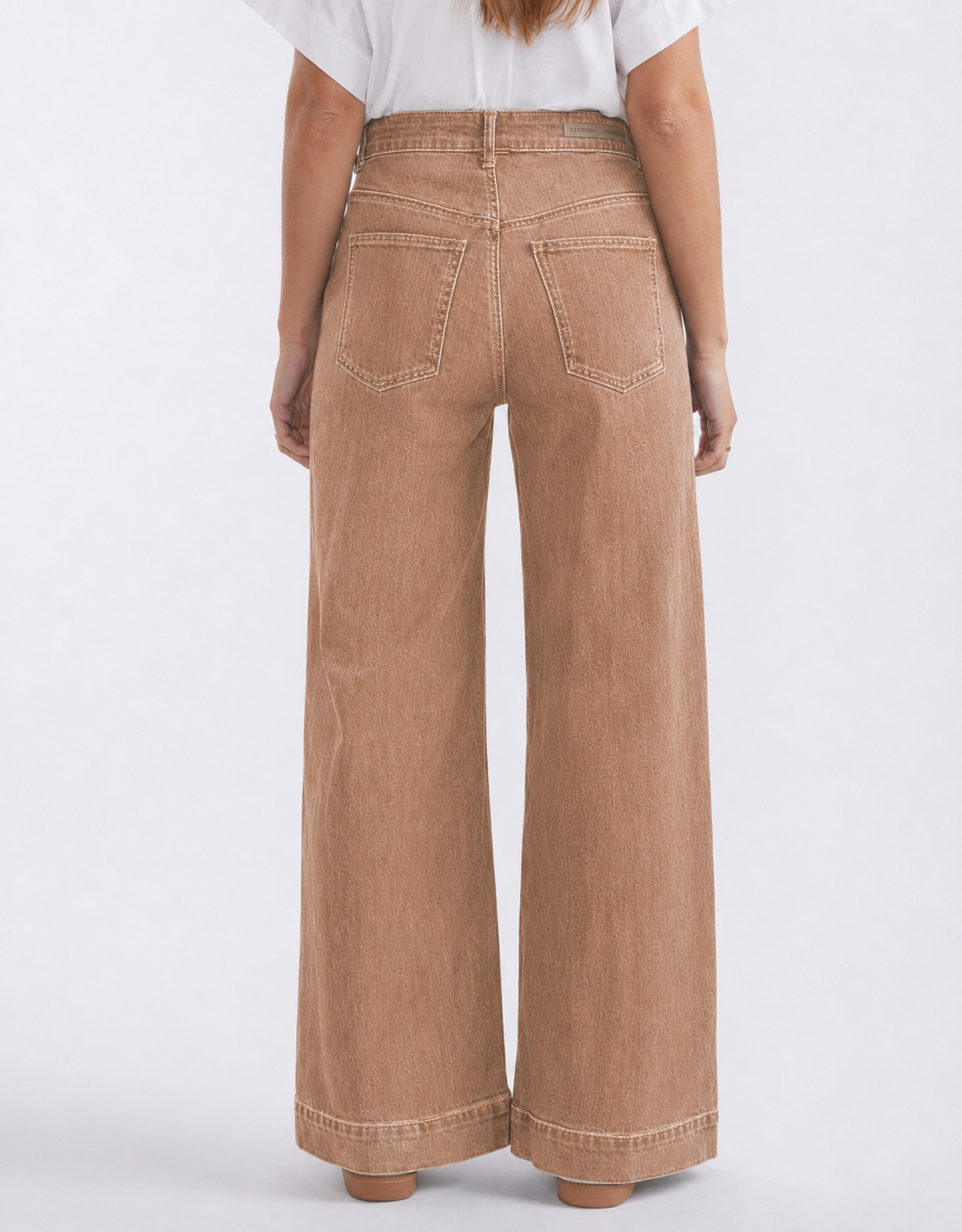 Ellery Stretch Straight Leg Jeans - Warm Beige