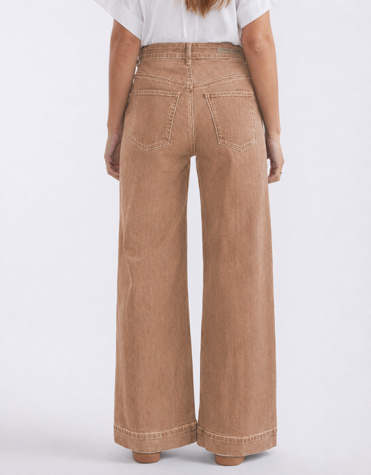 Ellery Stretch Straight Leg Jeans - Warm Beige