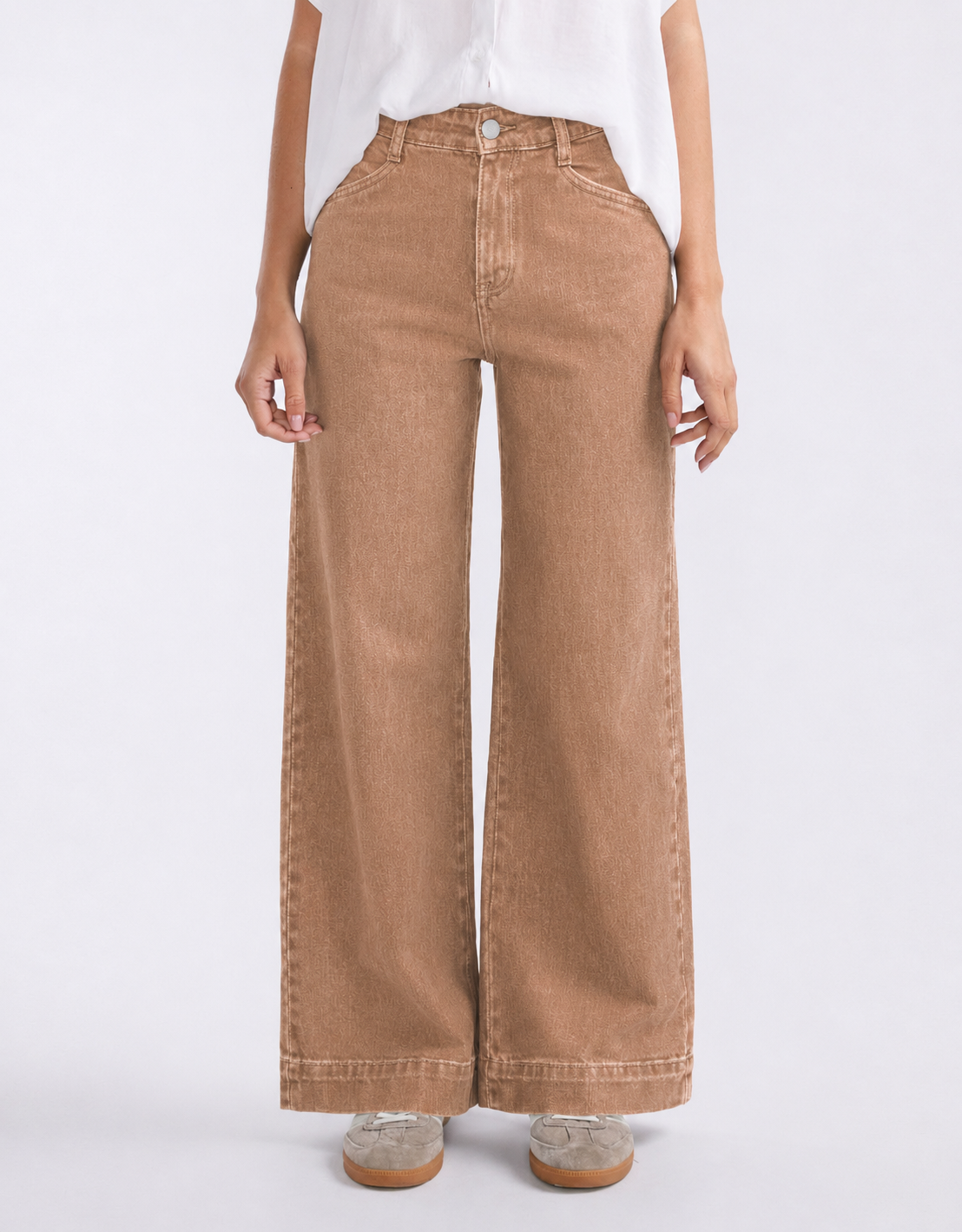 Ellery Stretch Straight Leg Jeans - Warm Beige