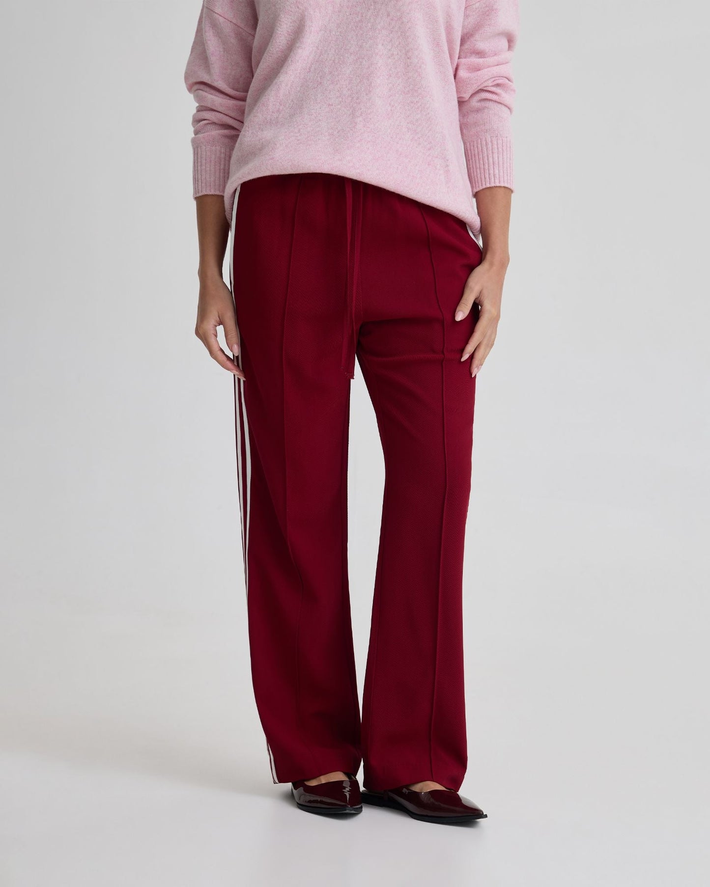 Violet Contrast Stripe Pants