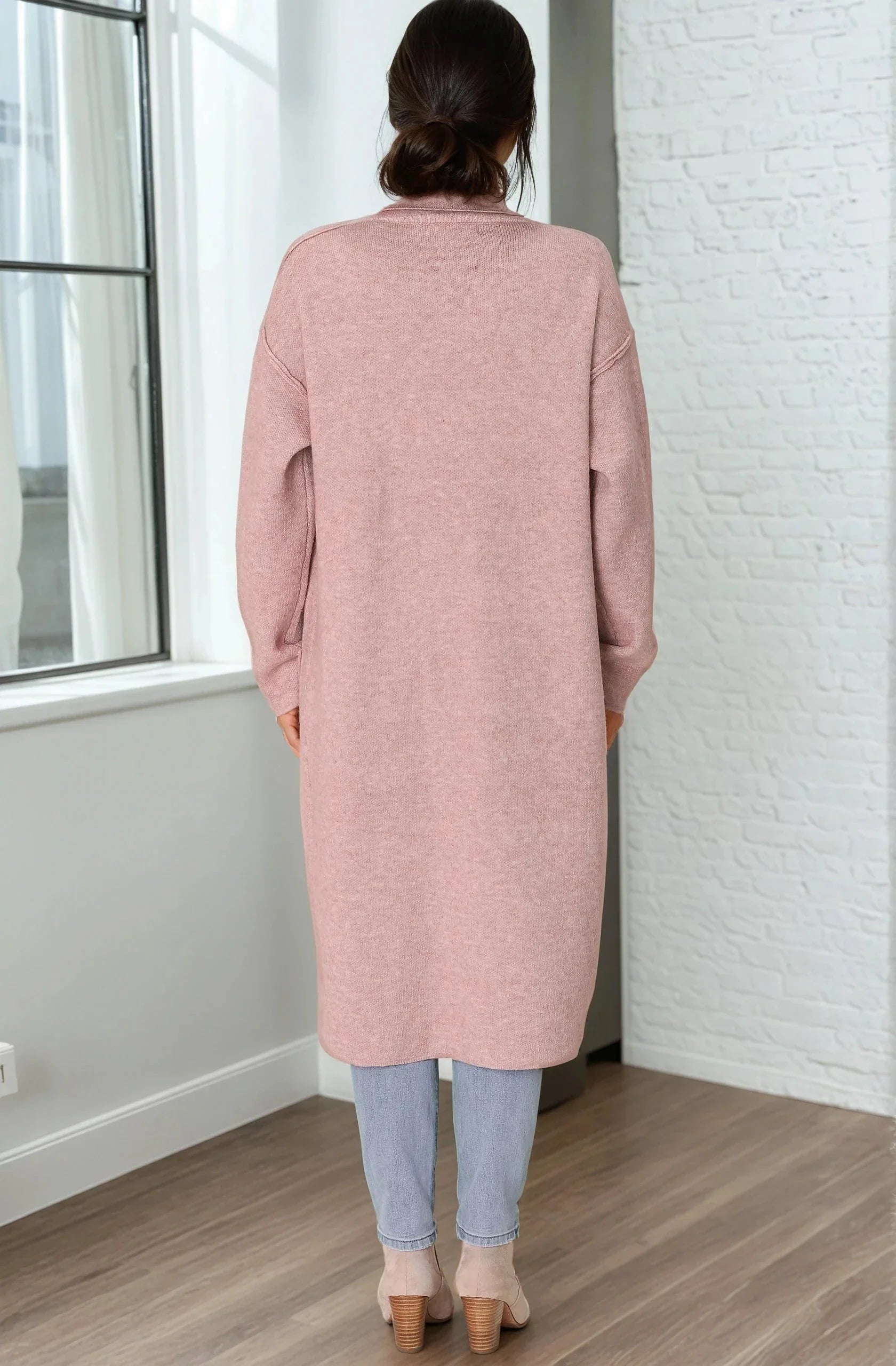 Davie Cardigan - Collared Button Down Coatigan in 