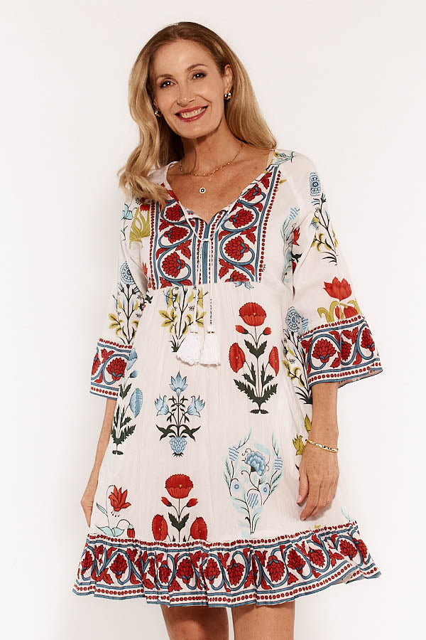 LulaLife Marcoola Dress White