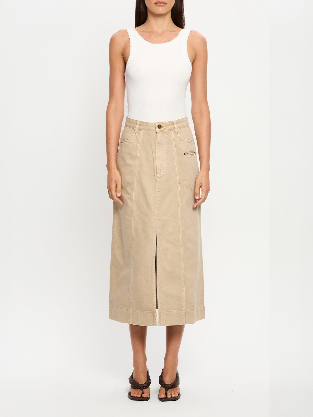 Evie Denim Midi Skirt