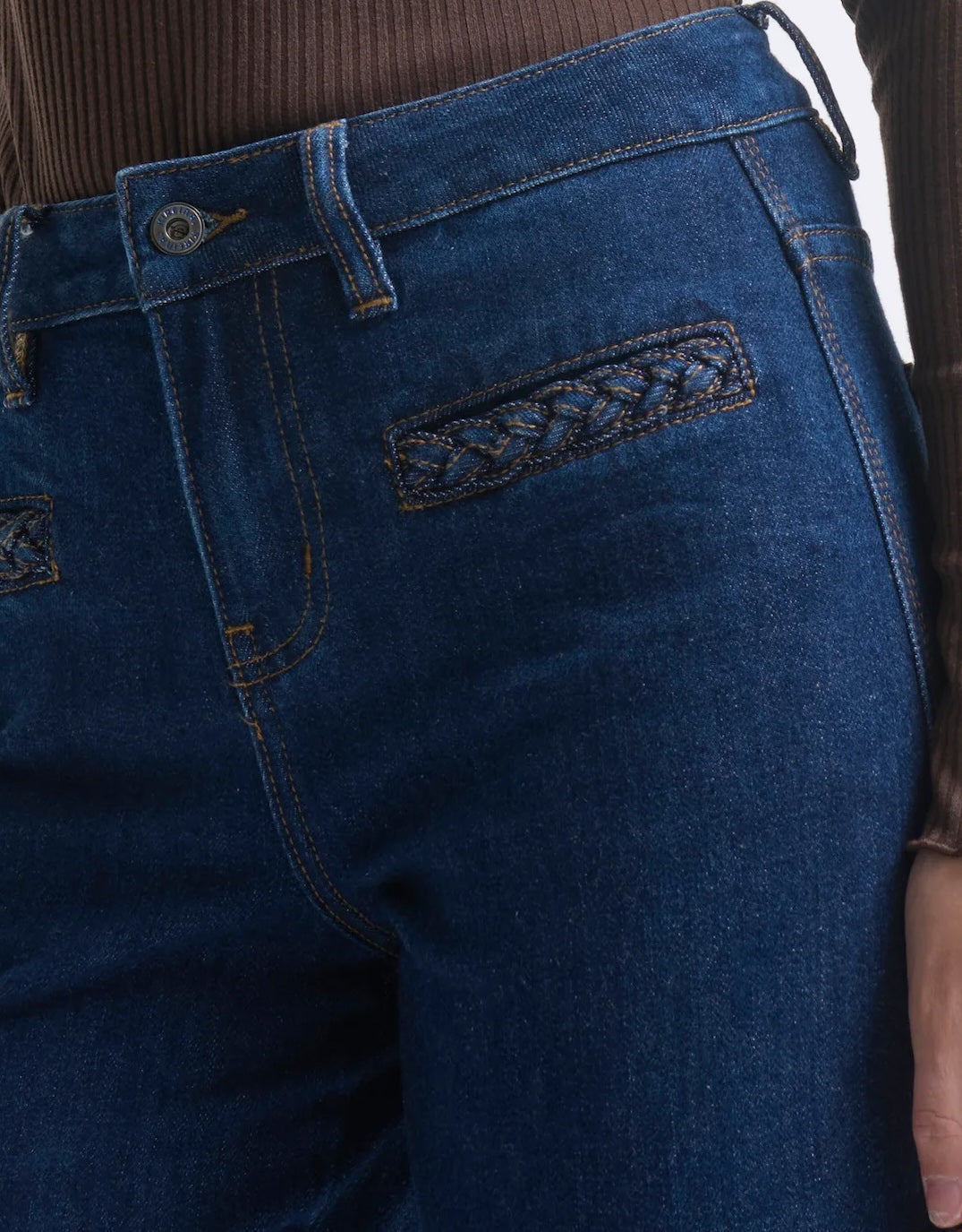 Freya Plait Pocket Jean - Palisade Blue