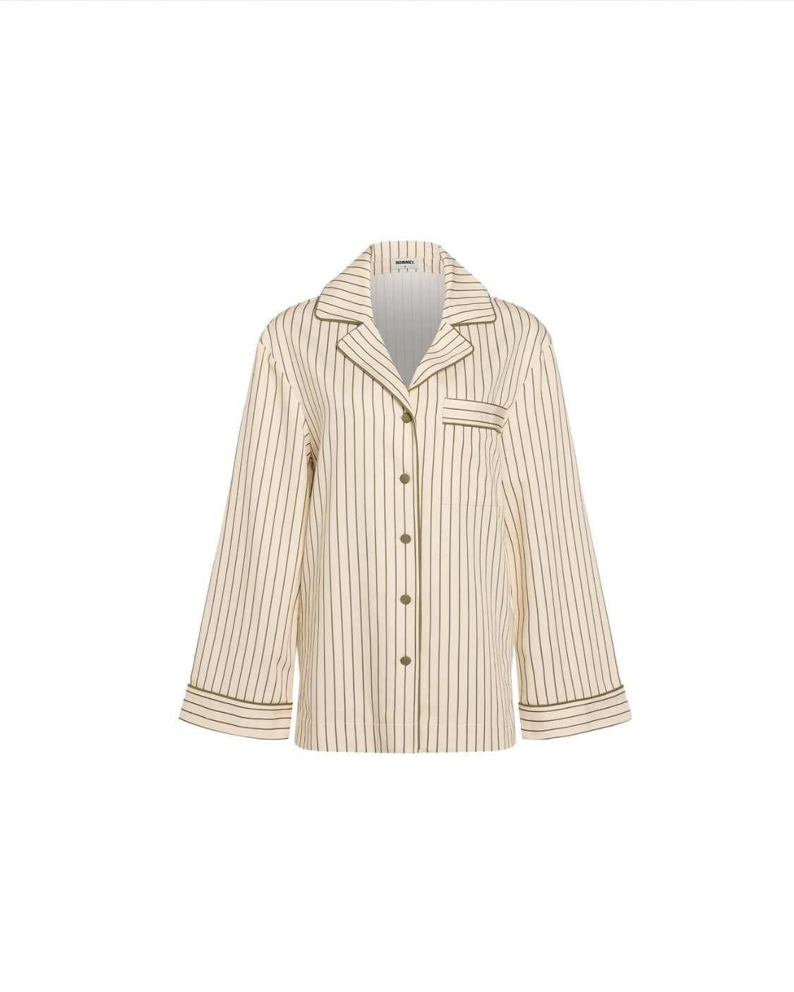 Long Sleeve Sleep Shirt - Matcha Stripes