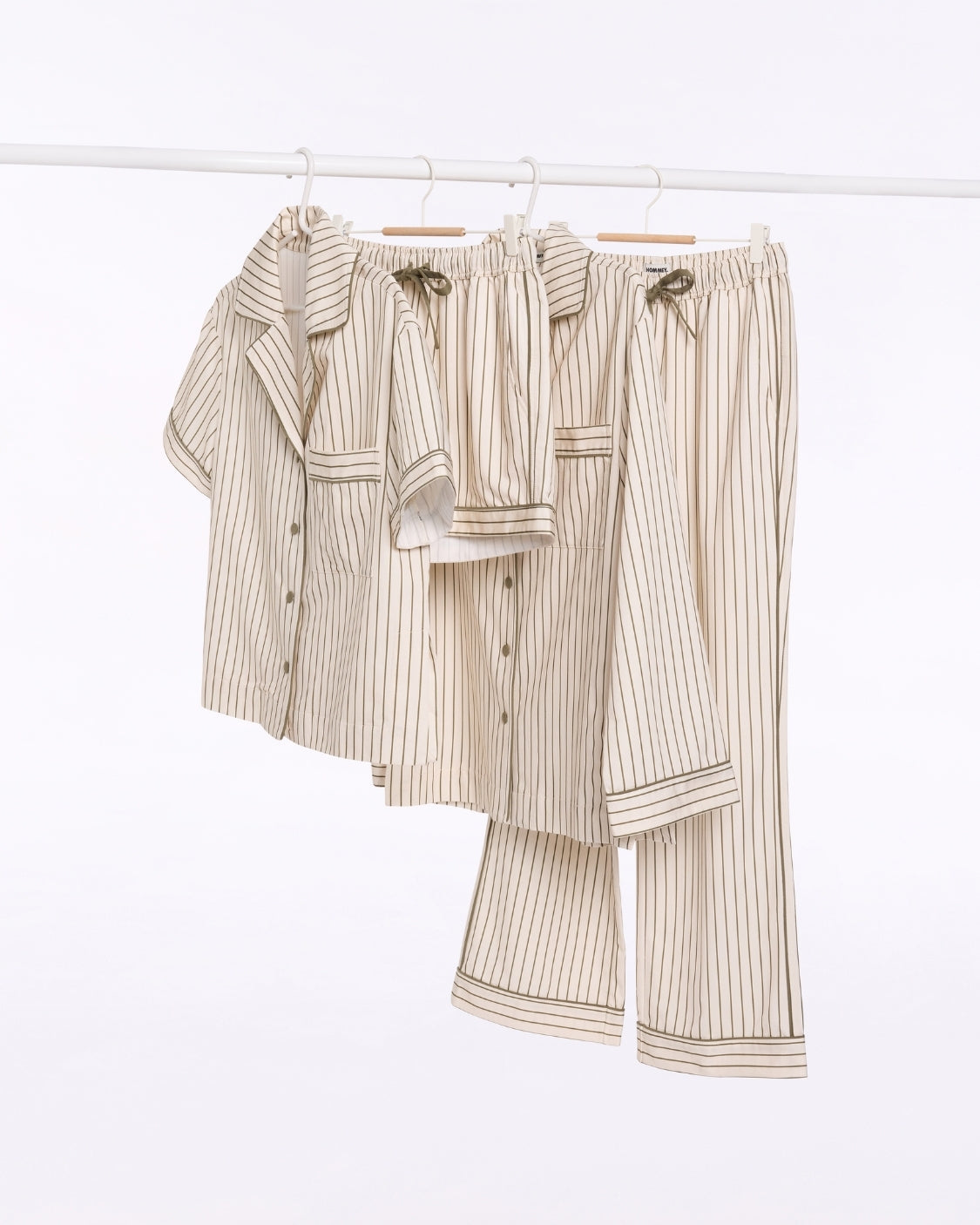 Long Sleeve Sleep Shirt - Matcha Stripes