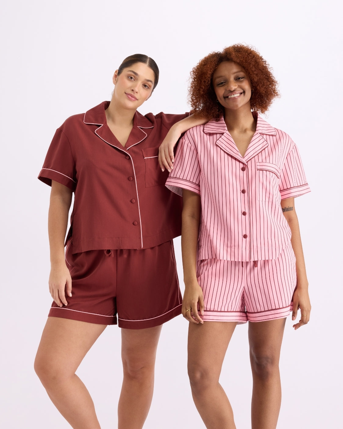 Short Sleeve Sleep Shirt - Rocky Road Stripes