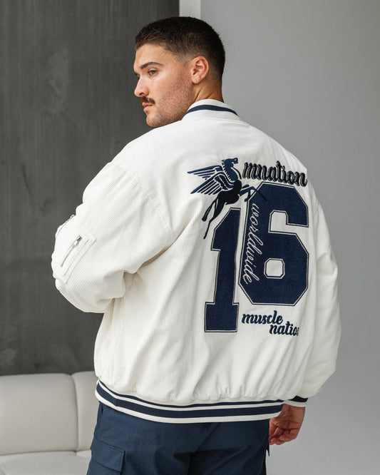 Retro Cord Bomber Jacket