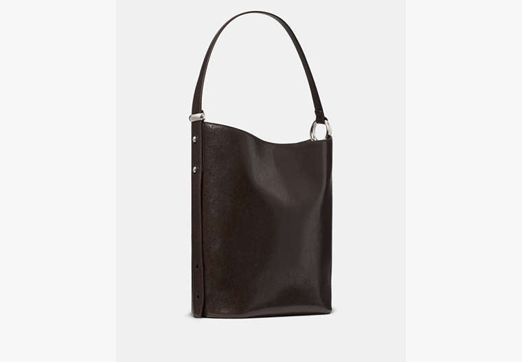 Halo Glazed Leather Large Bucket Bag