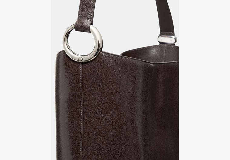 Halo Glazed Leather Large Bucket Bag