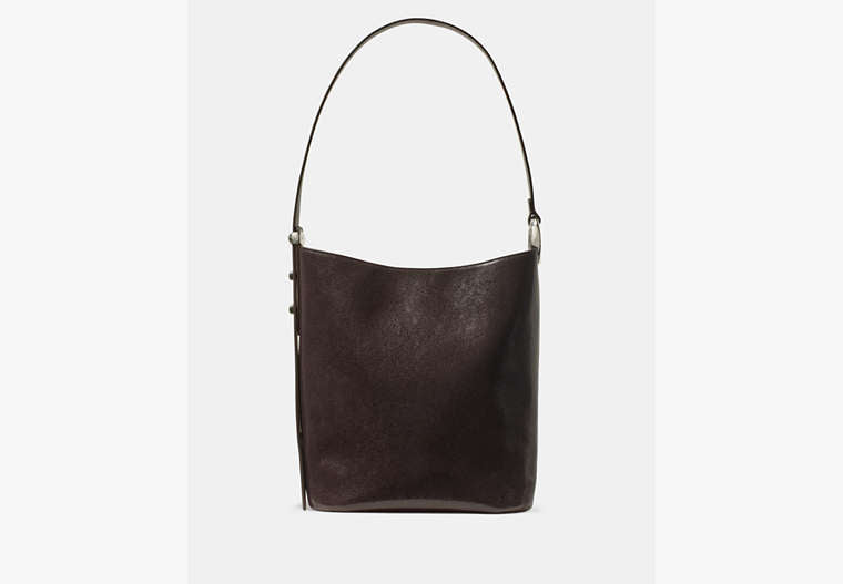 Halo Glazed Leather Bucket Bag