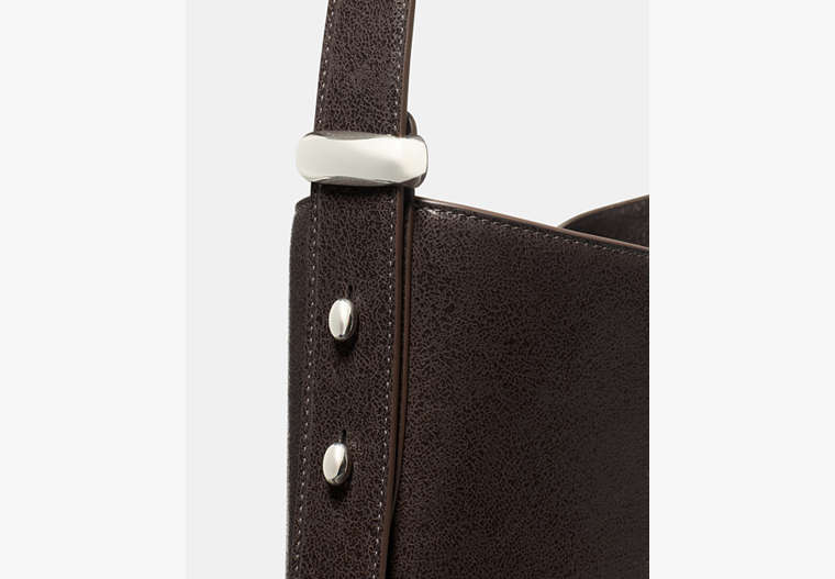 Halo Glazed Leather Bucket Bag