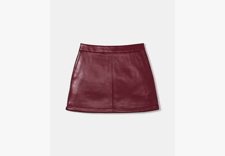 Faux Nappa Mini Skirt