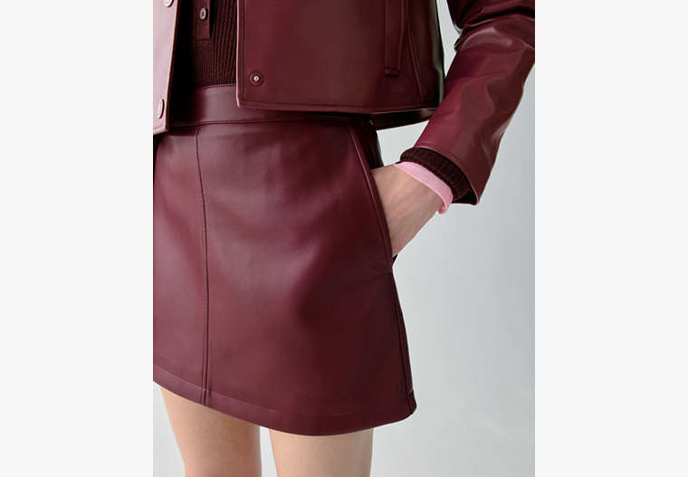 Faux Nappa Mini Skirt