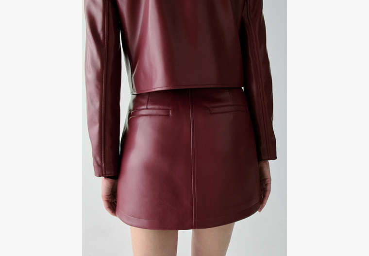 Faux Nappa Mini Skirt