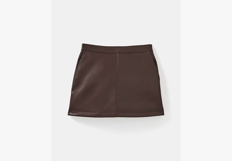 Faux Nappa Mini Skirt