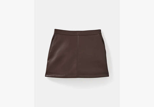 Faux Nappa Mini Skirt