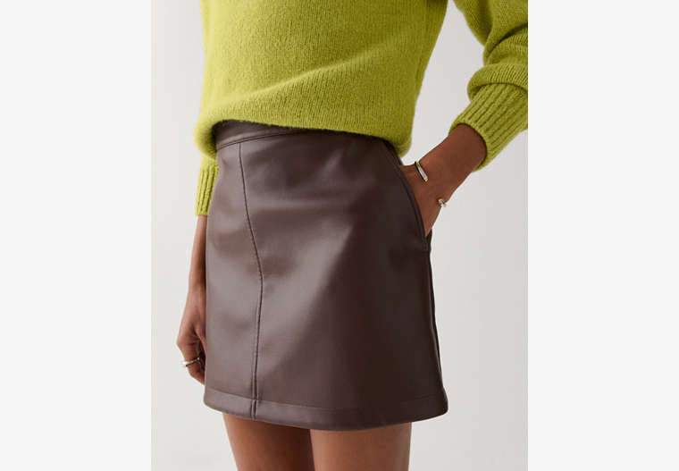 Faux Nappa Mini Skirt