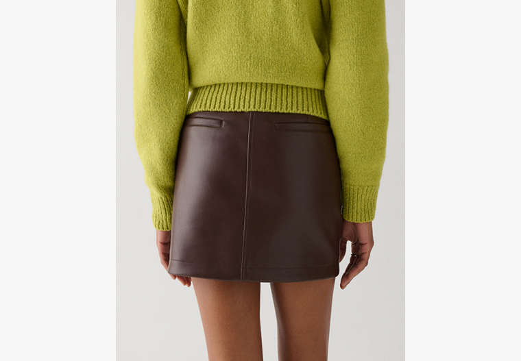 Faux Nappa Mini Skirt