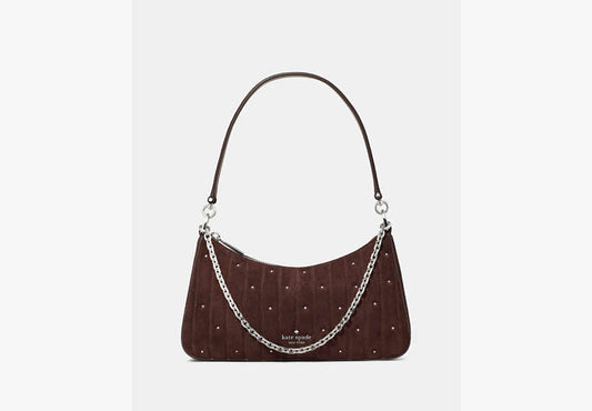 Margot Quilted Suede Shoulder Bag